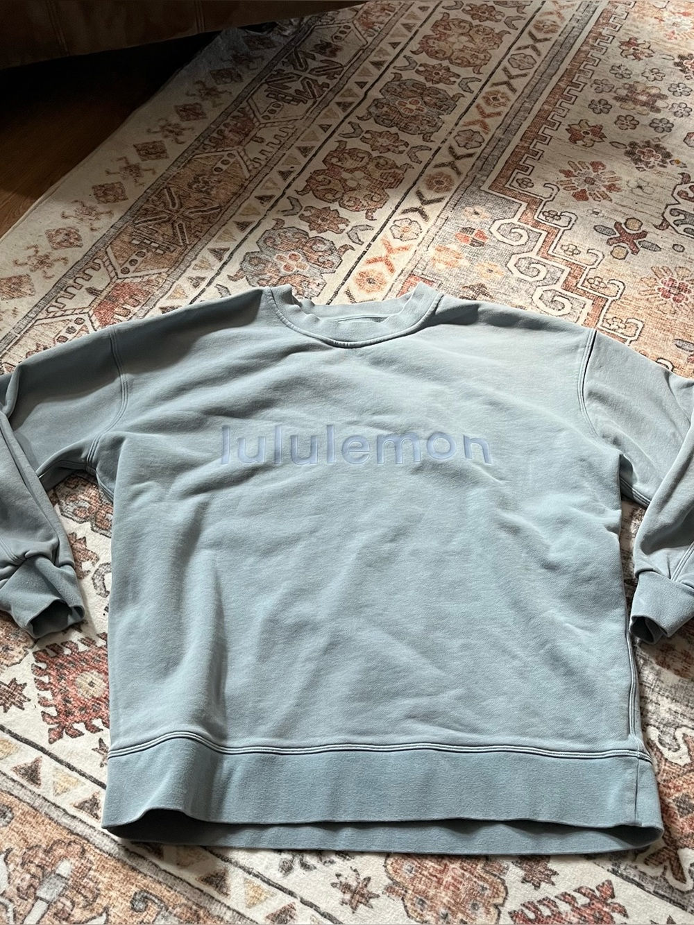 Lululemon Perfectly Oversized Crew Graphic Chambray No Size See Measurements